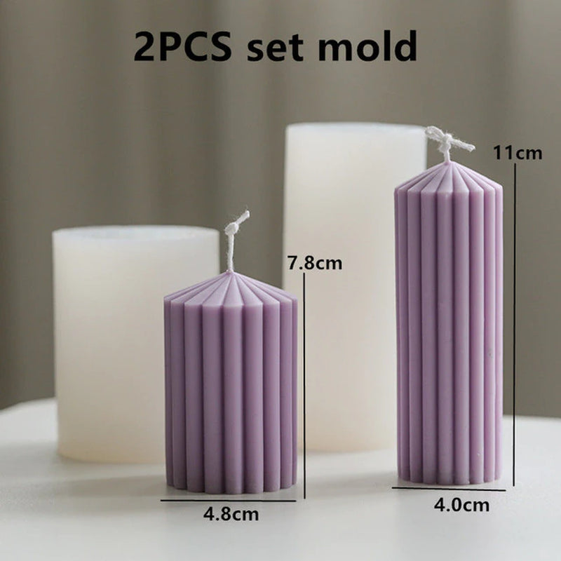 Cylindrical Aesthetic Candle Molds