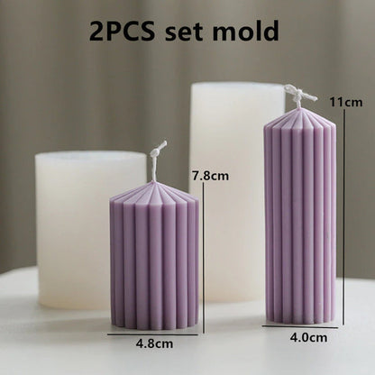 Cylindrical Aesthetic Candle Molds