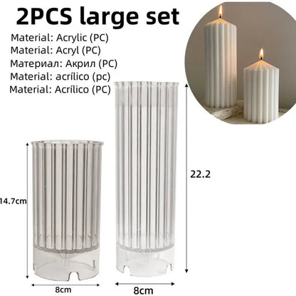 Cylindrical Aesthetic Candle Molds