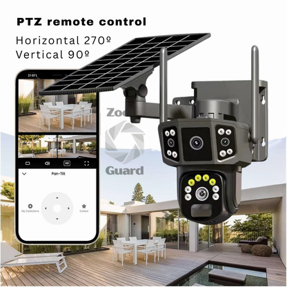 Zoom Guard: Security Camera - kit 3x1 + Free Solar panel