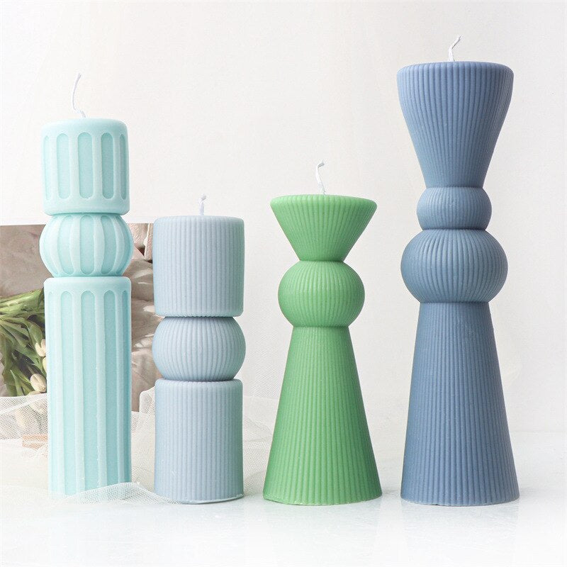 Cylindrical Aesthetic Candle Molds