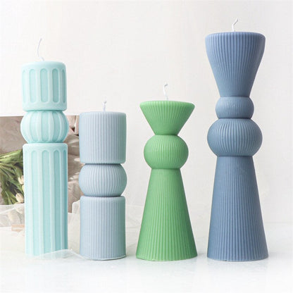 Cylindrical Aesthetic Candle Molds