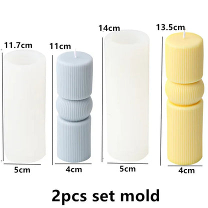 Cylindrical Aesthetic Candle Molds